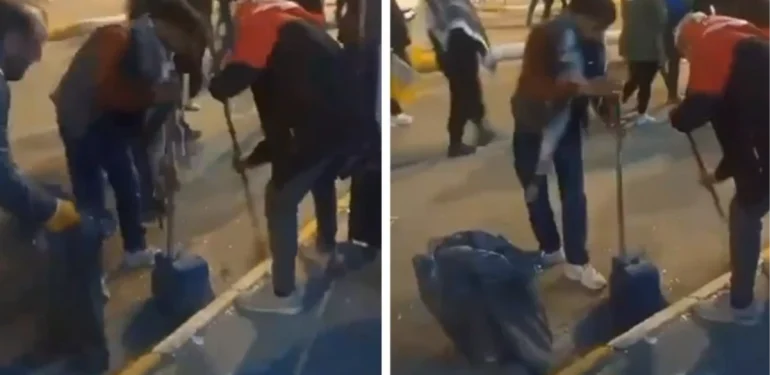 Van’da YSK kararı sonrası kutlamalara katılan DEM Partililer, sokakları süpürmeye başladı